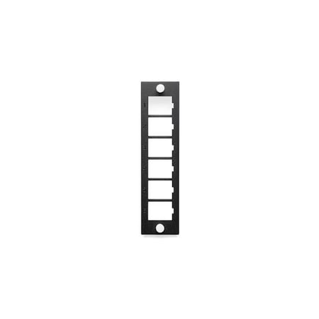 Leviton 6 Port Mounting Plate, Quickport Unloaded, Black 5F100-6QP